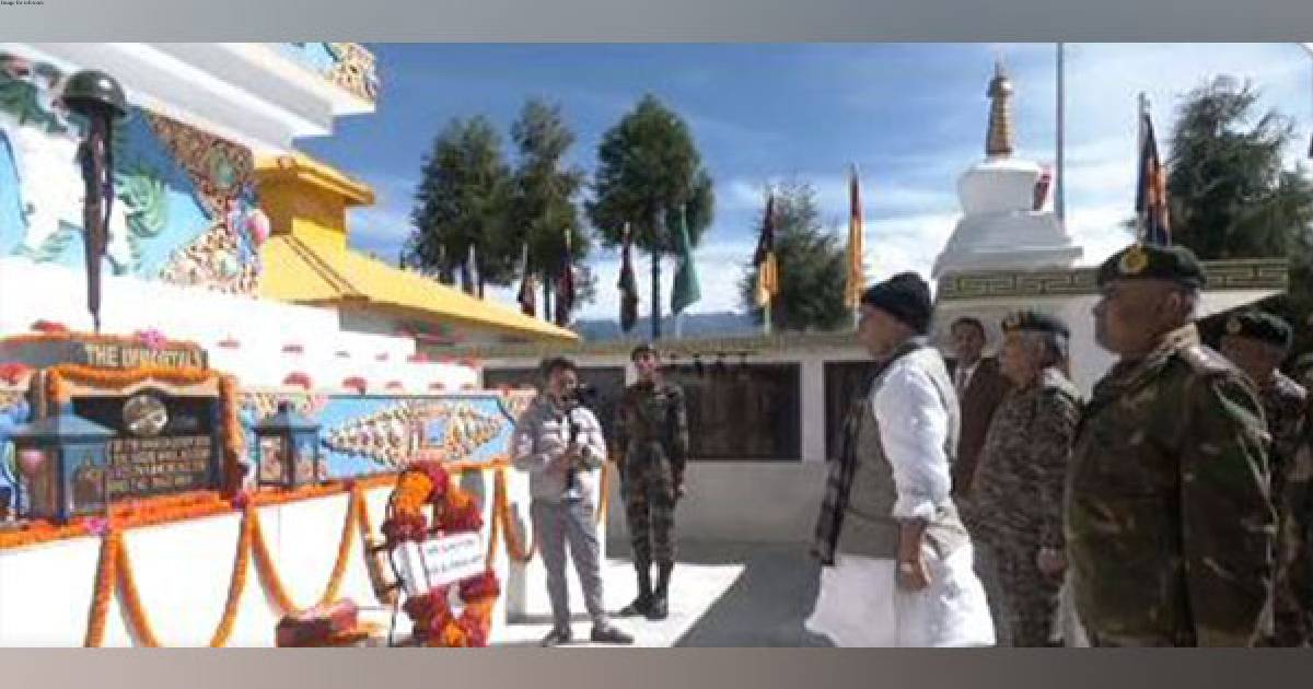Rajnath Singh pays tribute at Arunachal's Tawang War Memorial